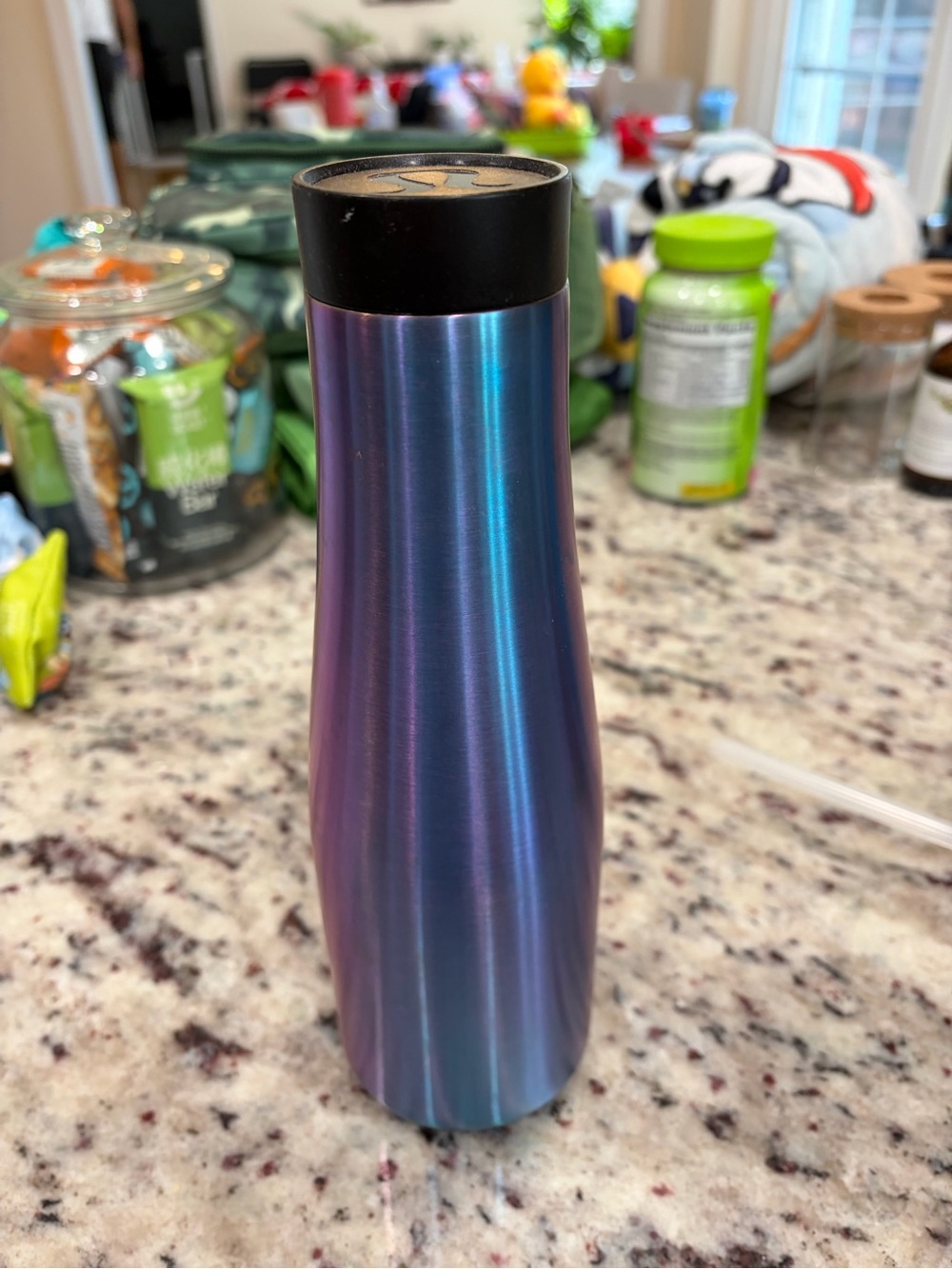 lululemon athletica Black Water Bottle with Logo Lid